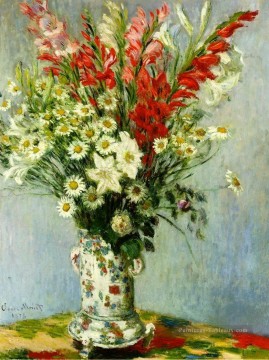  fleurs - Bouquet de Gaïdolas Lilies et Dasies Claude Monet Fleurs impressionnistes